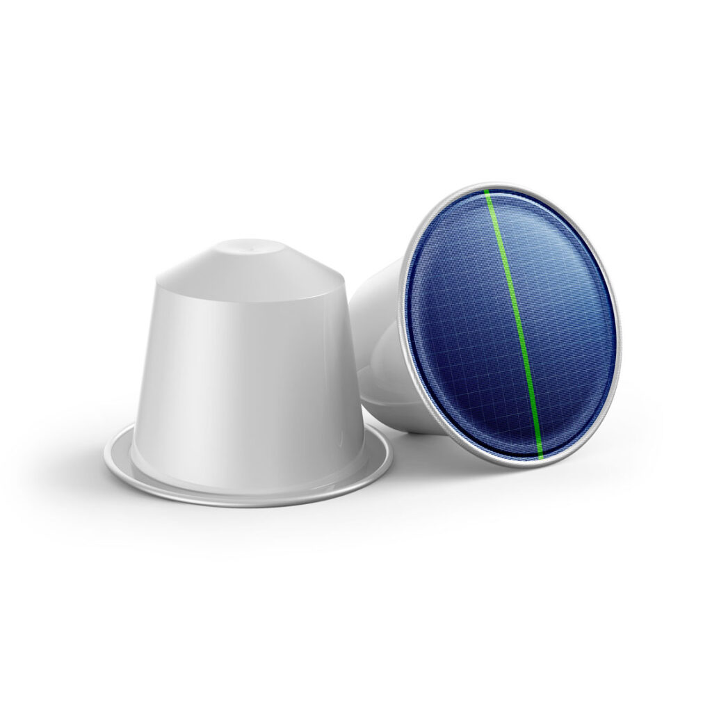 Cápsula de café Mockup, café mockup