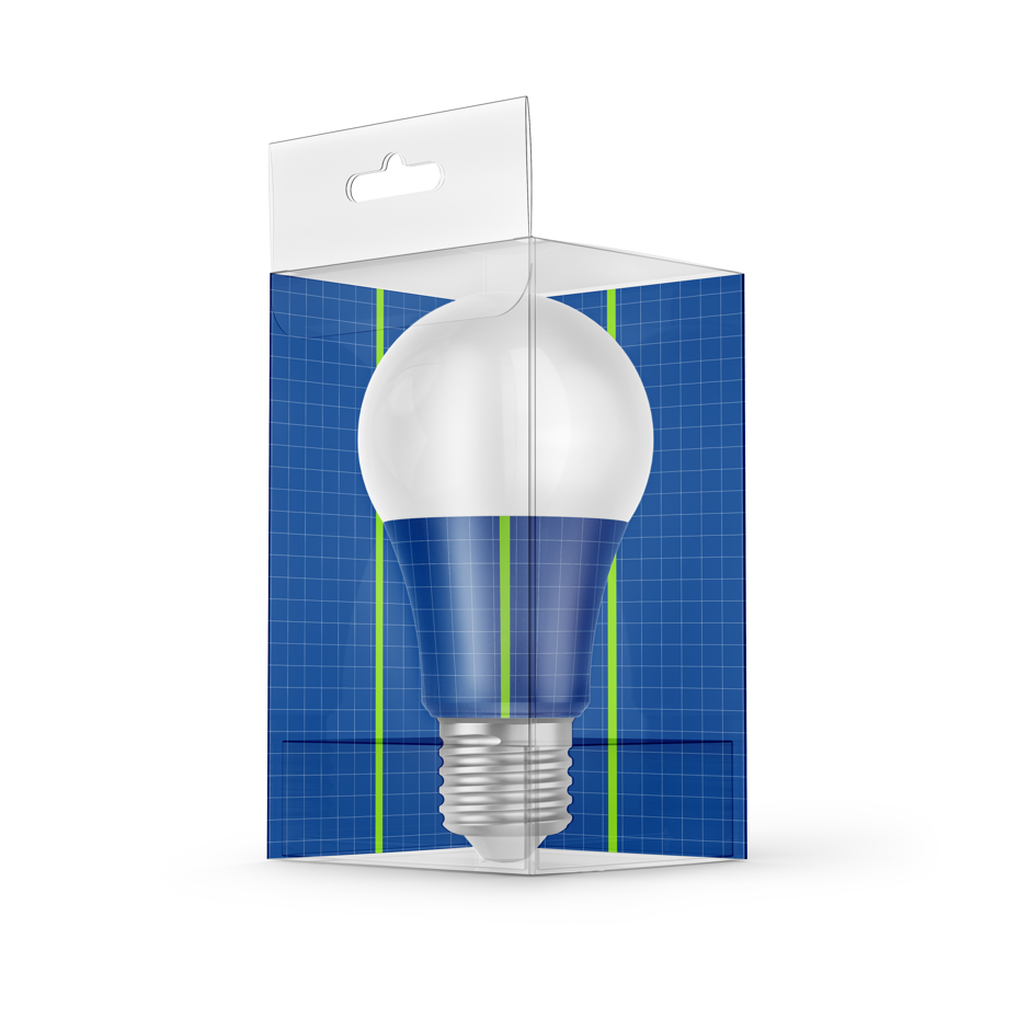 Embalagem lâmpada Mockup, lâmpada Mockup