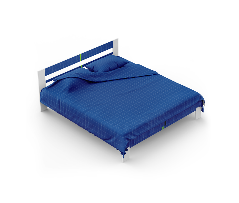 Cama de casal Mockup, cama mockup