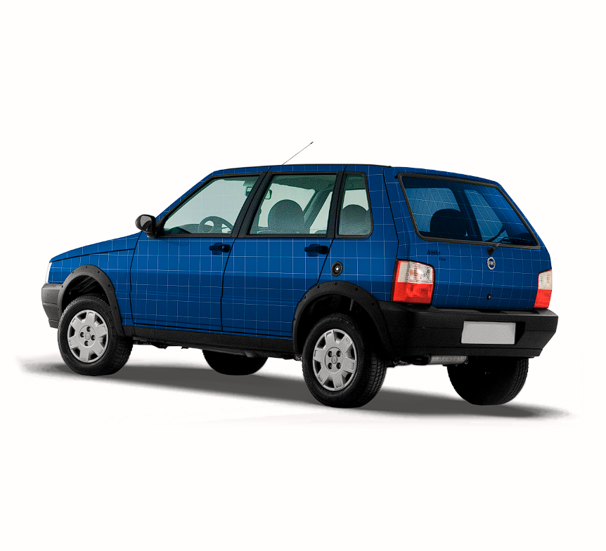 FIAT UNO Mockup, mockup uno, mockup carro