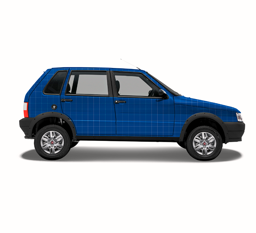 FIAT UNO Mockup, mockup uno, mockup carro
